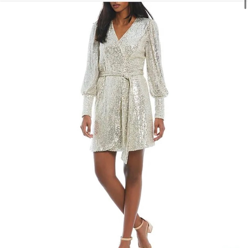 Silver sequin dress
